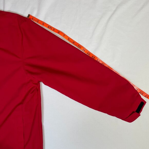 Lands' End Jacket Red Black Fleece Lined Waterproof Windproof Size M - Picture 13 of 16